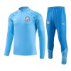 Manchester City Training Huppari 2023-24 Neljännes-Zip Sininen - Miesten